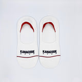 100% JAPANESE WASHI OFF-WHITE 「MONOCHROME」 NO-SHOW SOCKS WITH カナコデBLACK STAMP