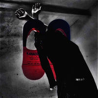 100% ORGANIC COMBED COTTON  RED/BLACK「BALANCED」NO-SHOW SOCKS WITH ECF BLACK STAMP