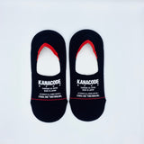 100% JAPANESE WASHI BLACK 「MONOCHROME」NO-SHOW SOCKS WITH ECF WHITE STAMP