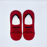 100% ORGANIC COMBED COTTON RED「MONOCHROME」NO SHOW WITH ECF BLACK STAMP